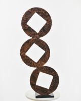 "Triple Aspect" Cast Aluminium Home Ornament - Copper