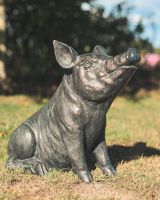 ‘Truffle’ the Pig Cast Aluminium Garden Sculpture main image