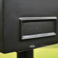 “Twilight Shadows” Black Goldhay Post Box Close Up