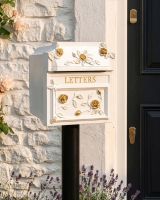 “Windsor Rose” White and Gold Post Box digital illustration “Windsor Rose” White and Gold Post Box digital illustration