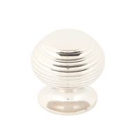 A 30mm Individual Polished Nickel Beehive Cabinet Knob Shown Upright on a White Background