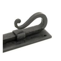 A Close up of the Handle of a 6" Shepherds Crook Security Bolt for Windows & Doors A Close up of the Handle of a 6" Shepherds Crook Security Bolt for Windows & Doors
