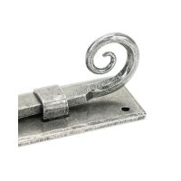 A Close up of the Handle of a 6 Inch Monkey Tail Window Security Bolt & Door Straight Bolt on a White Background A Close up of the Handle of a 6 Inch Monkey Tail Window Security Bolt & Door Straight Bolt on a White Background