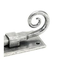 A Close up of the Handle on a 4 Inch Monkey Tail Window Security Bolt & Door Straight Bolt A Close up of the Handle on a 4 Inch Monkey Tail Window Security Bolt & Door Straight Bolt