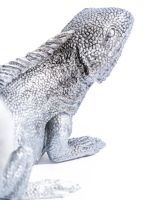 A Close up of the Intricate detailing on The "Arboreal Guardian" Iguana Wall Light in Silver