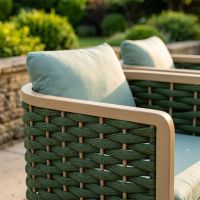 A Close up view of the Rope Weave on the Chair from "The Imelda" Six Seater Garden Lounge And BBQ Furniture Set - Digital Illustration A Close up view of the Rope Weave on the Chair from "The Imelda" Six Seater Garden Lounge And BBQ Furniture Set - Digital Illustration