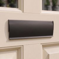 A Simplistic Letter Plate Cover in Black on a Cream Coloured Front Door to a Country Home - Digital Illustration A Simplistic Letter Plate Cover in Black on a Cream Coloured Front Door to a Country Home - Digital Illustration