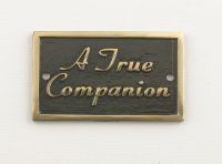A True Companion Memorial Plaque