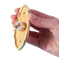 "Adie Amus" Polished Brass Antique Gothic Bell Push  "Adie Amus" Polished Brass Antique Gothic Bell Push