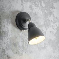 Adjustable Steel Wall Light in a Black Finish