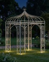 Admiral Square "Arrow Head" Pavilion ai illustration at night with lights