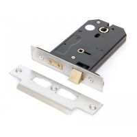 3 Lever Horizontal Bathroom Lock - Stainless Steel 5"