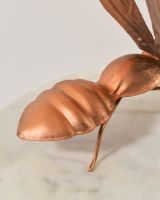 Close up of body detail on recycled metal art sculpture