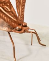 Close up of intricate face detail on scrap metal art sculpture