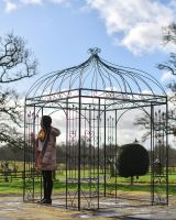 Scale Shot of "Aurora" Black Gazebo 