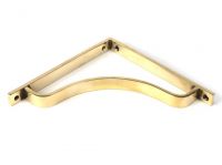 Close-Up of Aged Brass "Arch-Way" Modern Shelf Bracket - 200mm x 200mm