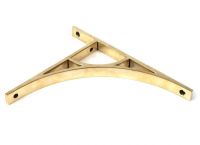 Close-Up of Aged Brass "Ascension" Arched Crescent Shelf Bracket - 260mm x 200mm Close-Up of Aged Brass "Ascension" Arched Crescent Shelf Bracket - 260mm x 200mm