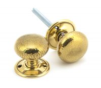 Aged Brass Hammered Mortice & Rim Doorknob Set Fixings Aged Brass Hammered Mortice & Rim Doorknob Set Fixings