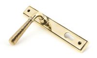 Aged Brass Slimline Espag Lever Door Handle Side