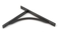 Close-Up of Aged Bronze "Appleton" Traditional Arched Shelf Bracket - 260mm x 200mm