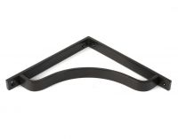 Close-Up of Aged Bronze "Arch-Way" Modern Shelf Bracket - 200mm x 200mm