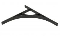 Close-Up of Aged Bronze "Ascension" Arched Crescent Shelf Bracket - 314mm x 250mm