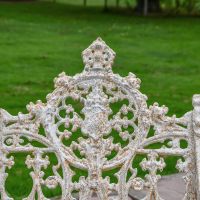 Close-up of the Detail on the Back of the Bench