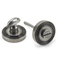 Aged Pewter Concealed Thumbturn Set with Layered Beehive Cover