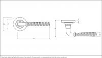 Aged Pewter Hammered Unsprung Lever Door Handle on Rose Dimensions Aged Pewter Hammered Unsprung Lever Door Handle on Rose Dimensions