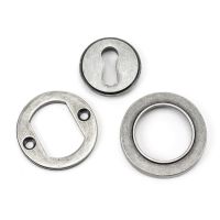 Aged Pewter Simple Circular Escutcheon Parts Aged Pewter Simple Circular Escutcheon Parts