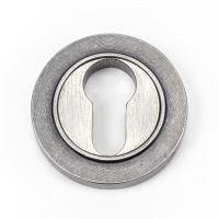 Aged Pewter Simple Circular Euro Escutcheon