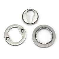 Aged Pewter Simple Circular Euro Escutcheon Parts