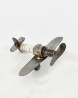 Recycled Metal Airplane Sculpture