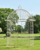 Deluxe Wrought Iron "Alaina" Champagne Powder Coated Gazebo
