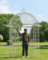 Scale image of deluxe metal outdoor gazebo