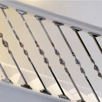 Alessi Single Bold Twist Stainless Steel Stair Spindle