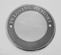 Polished Aluminium Circular Bench Memorial Plaque