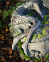 amanita the slumbering resin fairy garden sculpture Close up feet