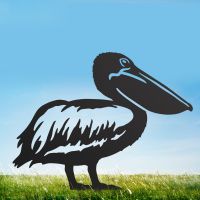 American White Pelican Sheet Steel Silhouette in Black Finish