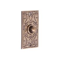 “Anderson” Antique Brass Rectangle Pattern Bell Push  “Anderson” Antique Brass Rectangle Pattern Bell Push