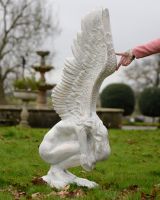 ‘Solitude’ Angel Garden Sculpture in Cast Aluminium to scale with hand for reference