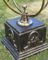 Top view of garden sundial column Top view of garden sundial column