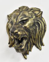 Black & Gold Lion Wall Bust