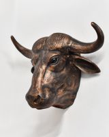 Copper Buffalo Wall Bust