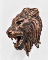 Copper Lion Wall Bust
