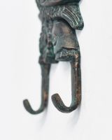 Close up of double hook detail on woodland animal coat hooks Close up of double hook detail on woodland animal coat hooks