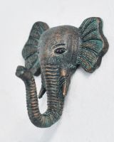 Angled view of elephant coat hook Angled view of elephant coat hook