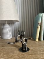 Angled view of scrap metal art sculpture Angled view of scrap metal art sculpture