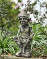 Angled view of resin garden ornament Angled view of resin garden ornament