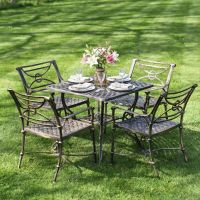 Digital Illustration of the Sunshine" Four Seater Table & Chair Set Dressed For Dining